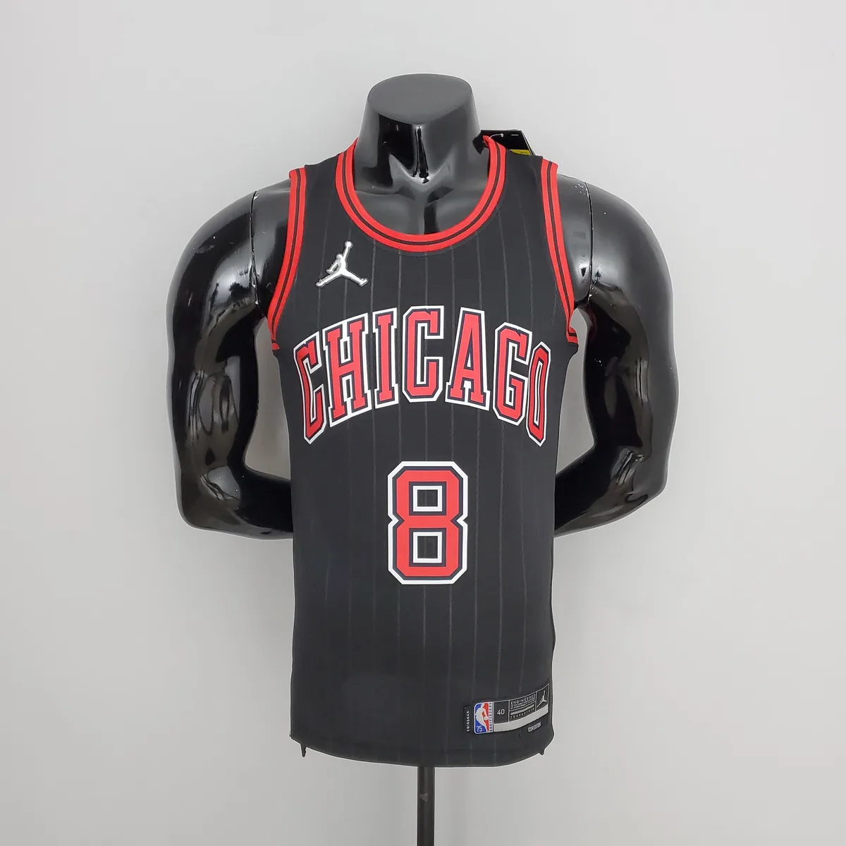 75th Anniversary LaVine#8 Bulls Flyers Black NBA Jersey, foto 1