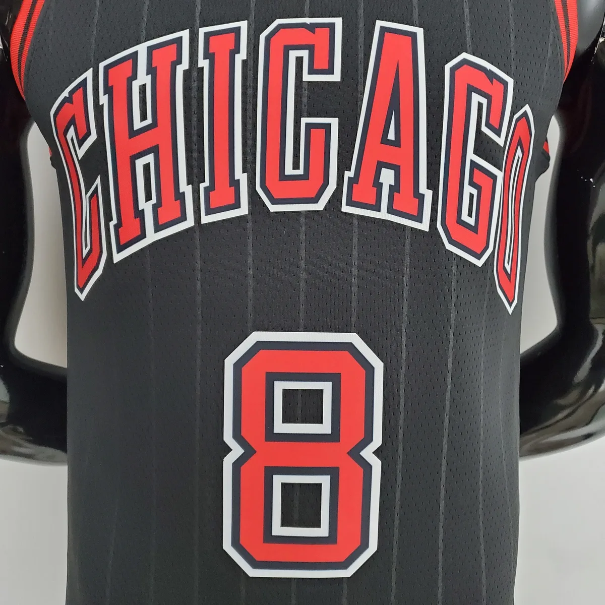 75th Anniversary LaVine#8 Bulls Flyers Black NBA Jersey, foto 3