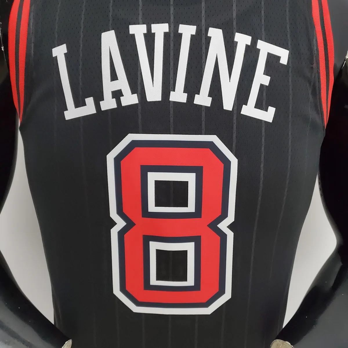 75th Anniversary LaVine#8 Bulls Flyers Black NBA Jersey, foto 4