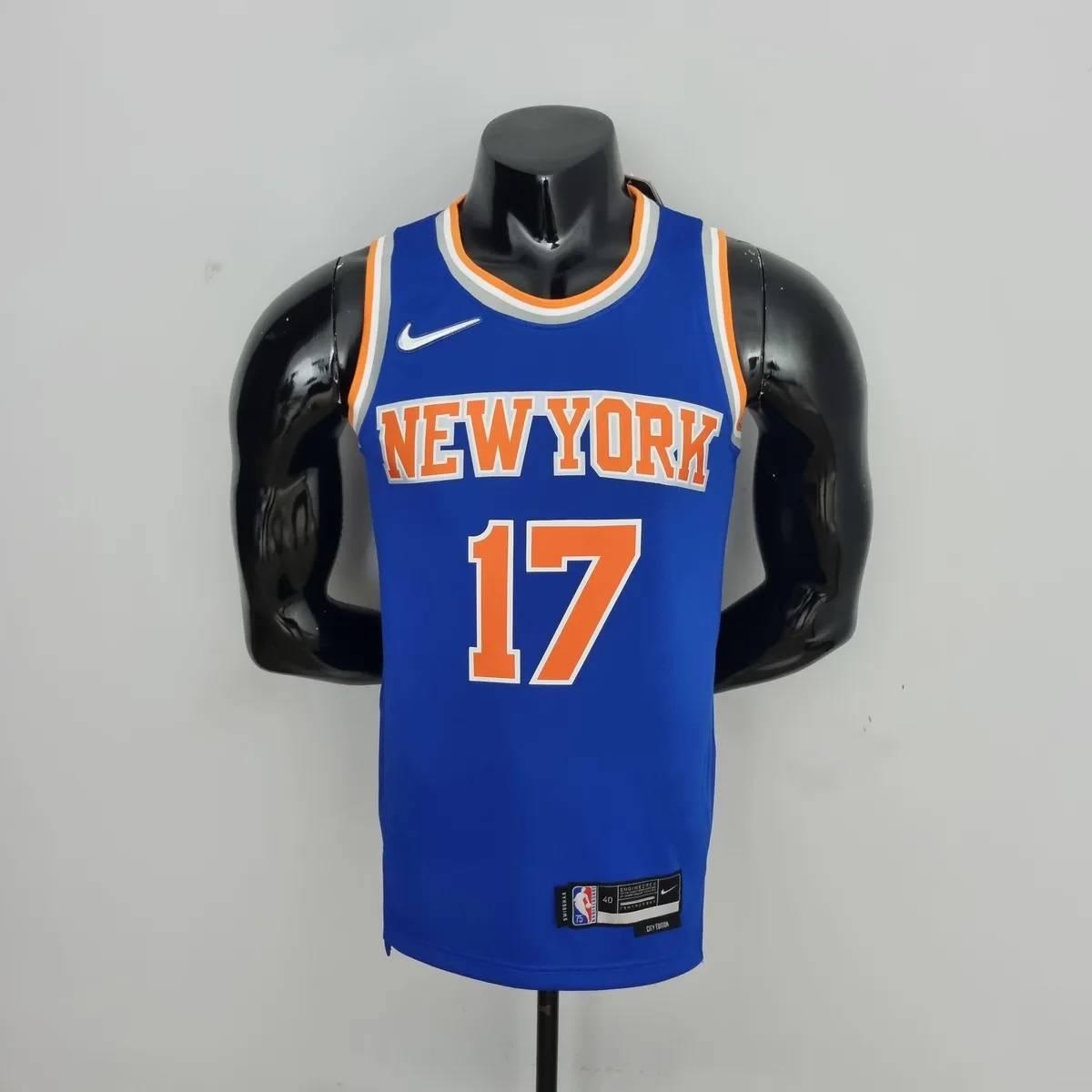 75th Anniversary Lin #17 New York Knicks Blue NBA Jersey, foto 1