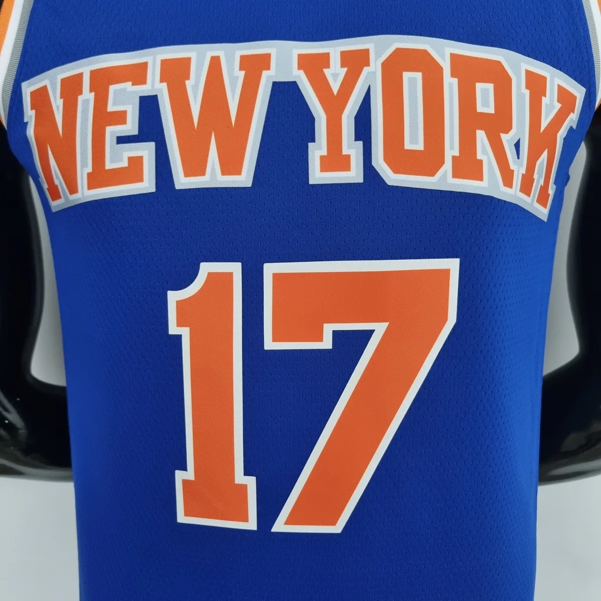 75th Anniversary Lin #17 New York Knicks Blue NBA Jersey, foto 6