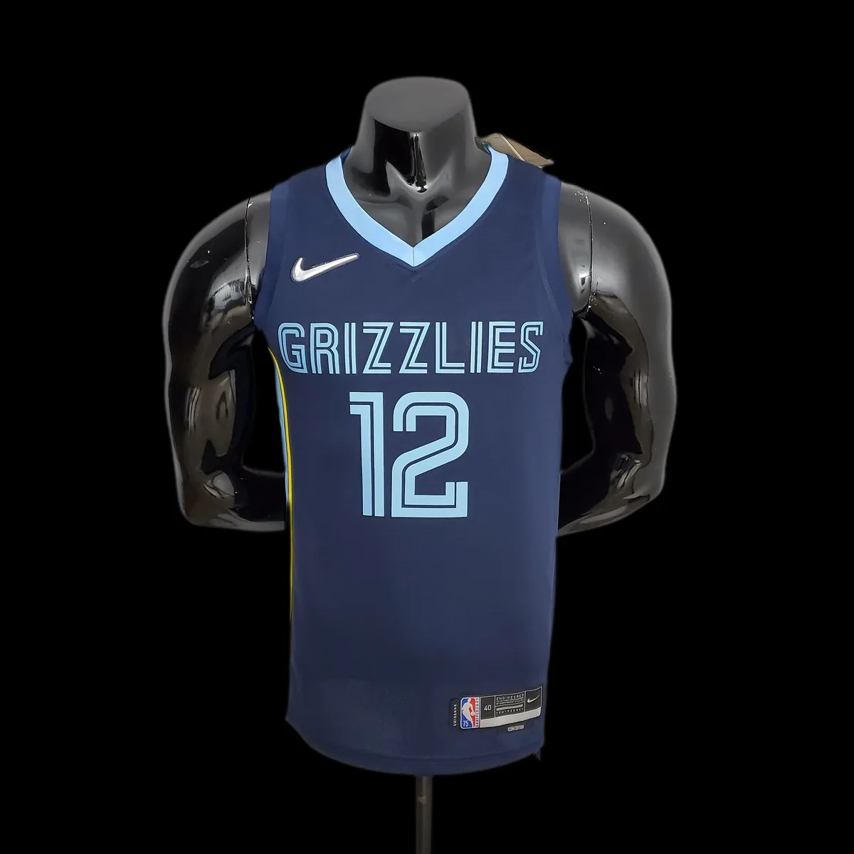 75th Anniversary Memphis Grizzlies MORANT#12 Navy Blue NBA Jersey, foto 1