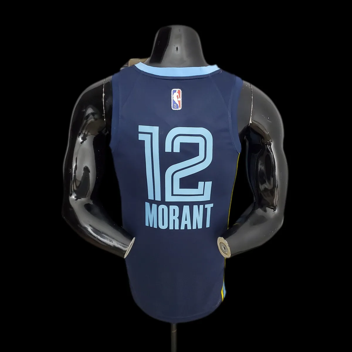 75th Anniversary Memphis Grizzlies MORANT#12 Navy Blue NBA Jersey, foto 5