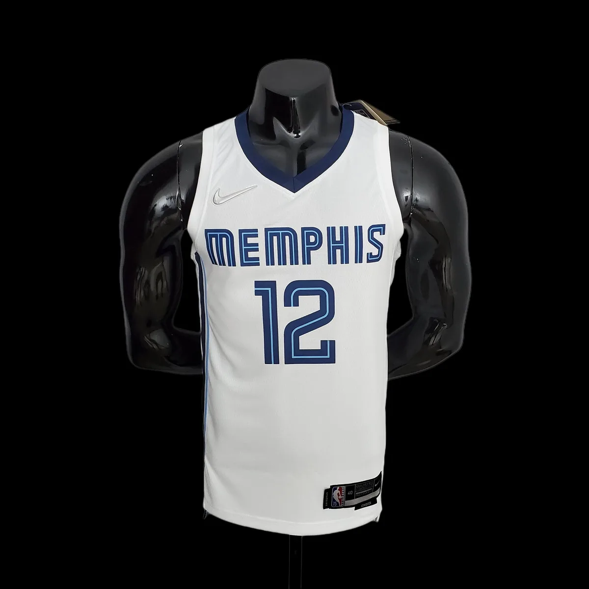 75th Anniversary Memphis Grizzlies MORANT#12 White NBA Jersey, foto 1