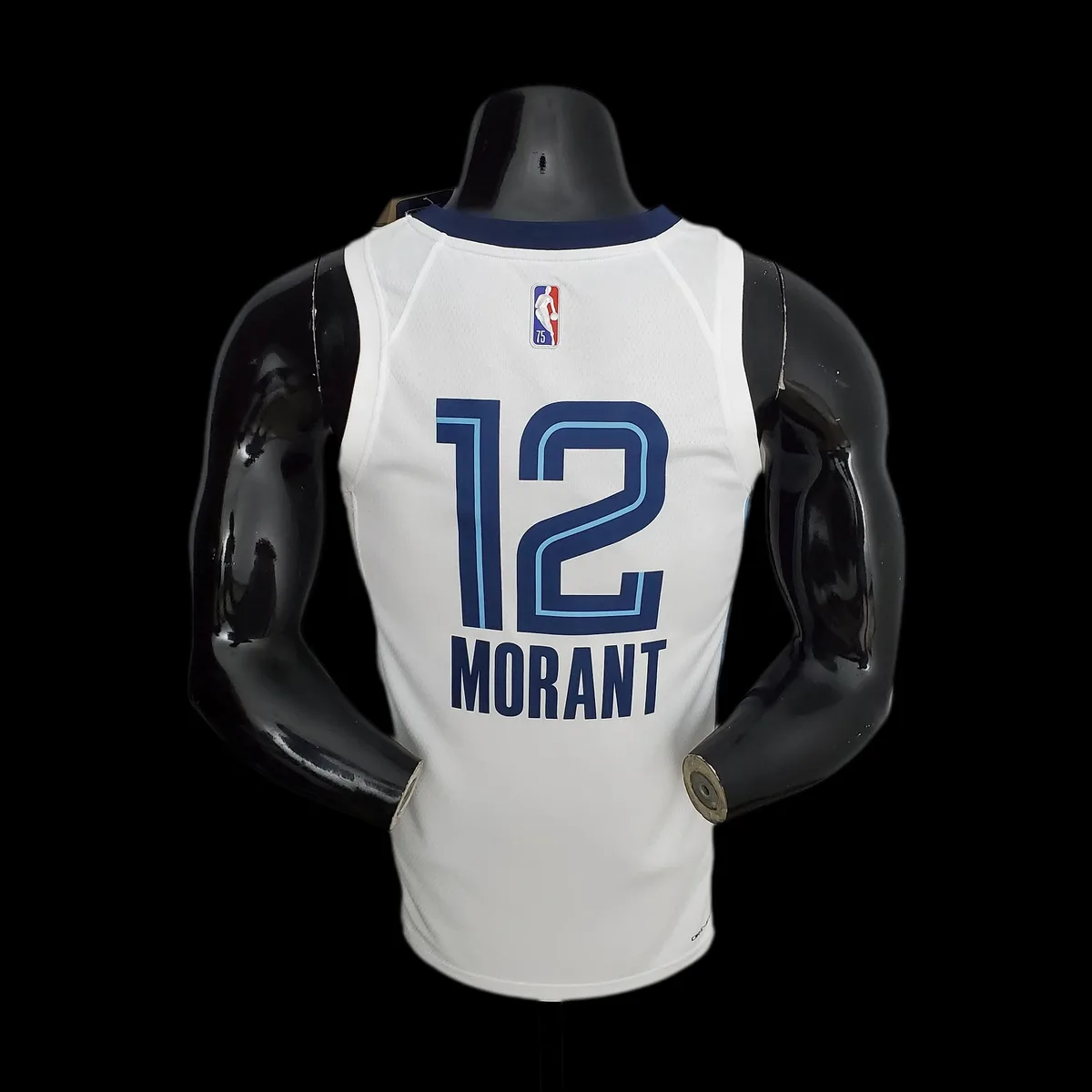 75th Anniversary Memphis Grizzlies MORANT#12 White NBA Jersey, foto 4