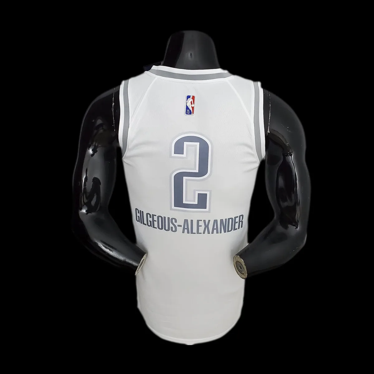 75th Anniversary Oklahoma City Thunder City GILGEOUS-ALEXANDER#2 Edition White NBA Jersey, foto 2