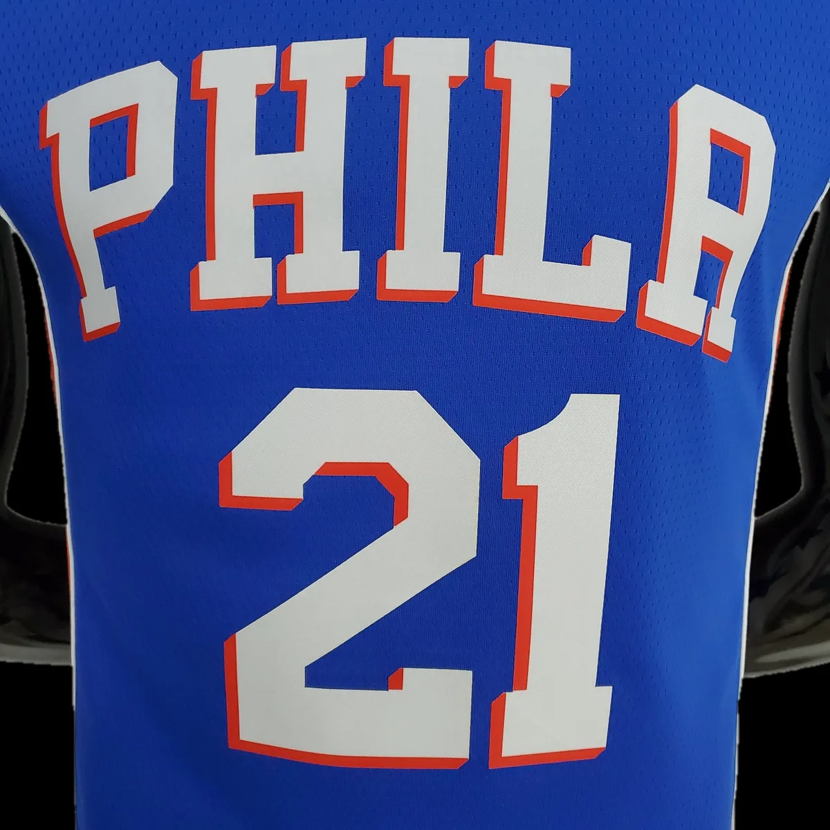 75th Anniversary Philadelphia 76ers EMBIID#21 Blue NBA Jersey S-XXL, foto 3