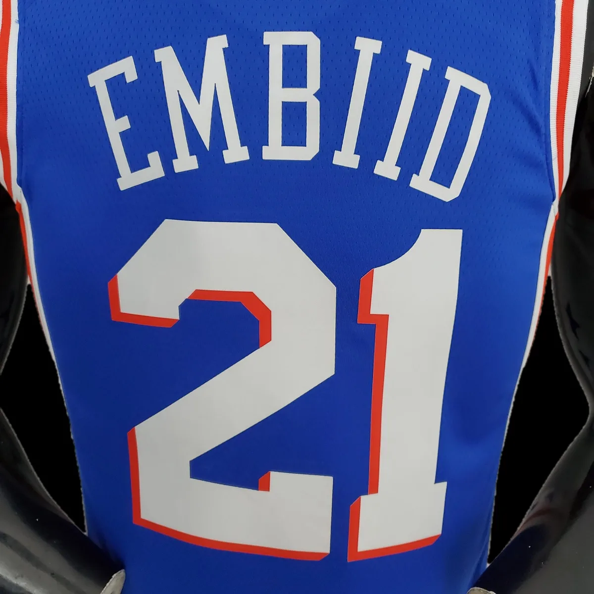 75th Anniversary Philadelphia 76ers EMBIID#21 Blue NBA Jersey S-XXL, foto 5