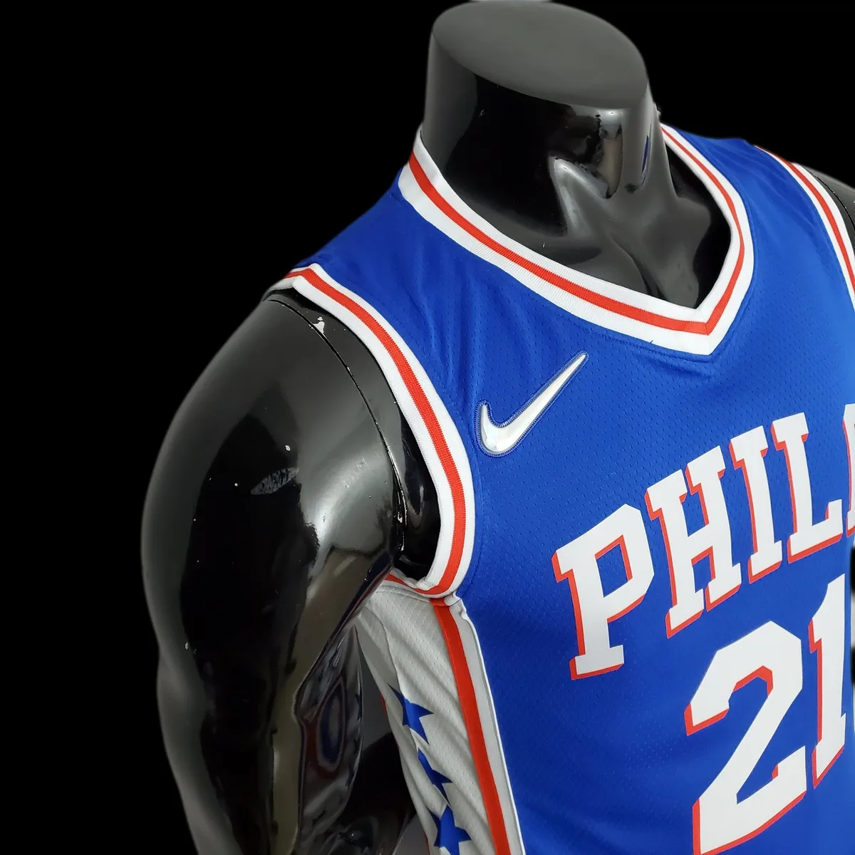 75th Anniversary Philadelphia 76ers EMBIID#21 Blue NBA Jersey S-XXL, foto 6