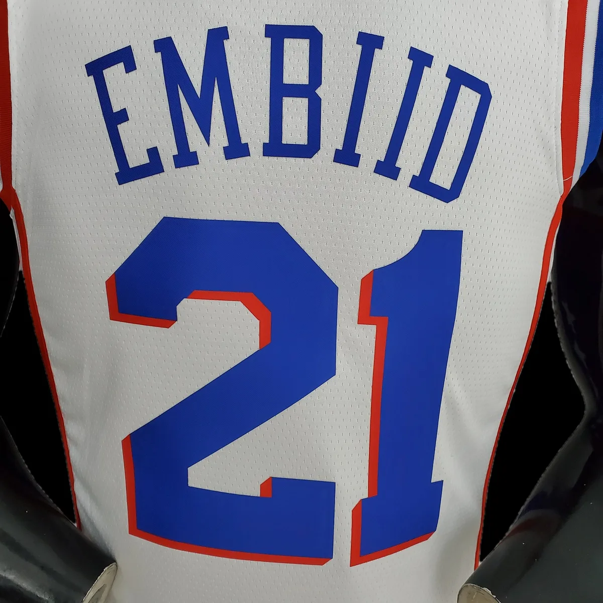 75th Anniversary Philadelphia 76ers EMBIID#21 White NBA Jersey S-XXL, foto 2
