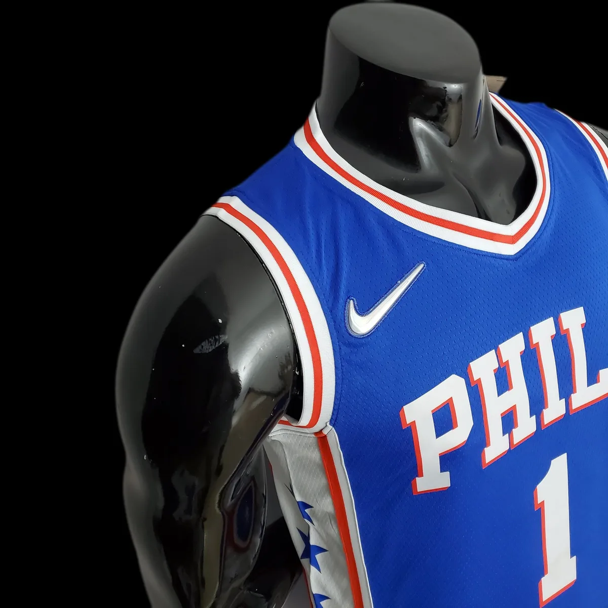 75th Anniversary Philadelphia 76ers HARDEN#1 Blue NBA Jersey, foto 2