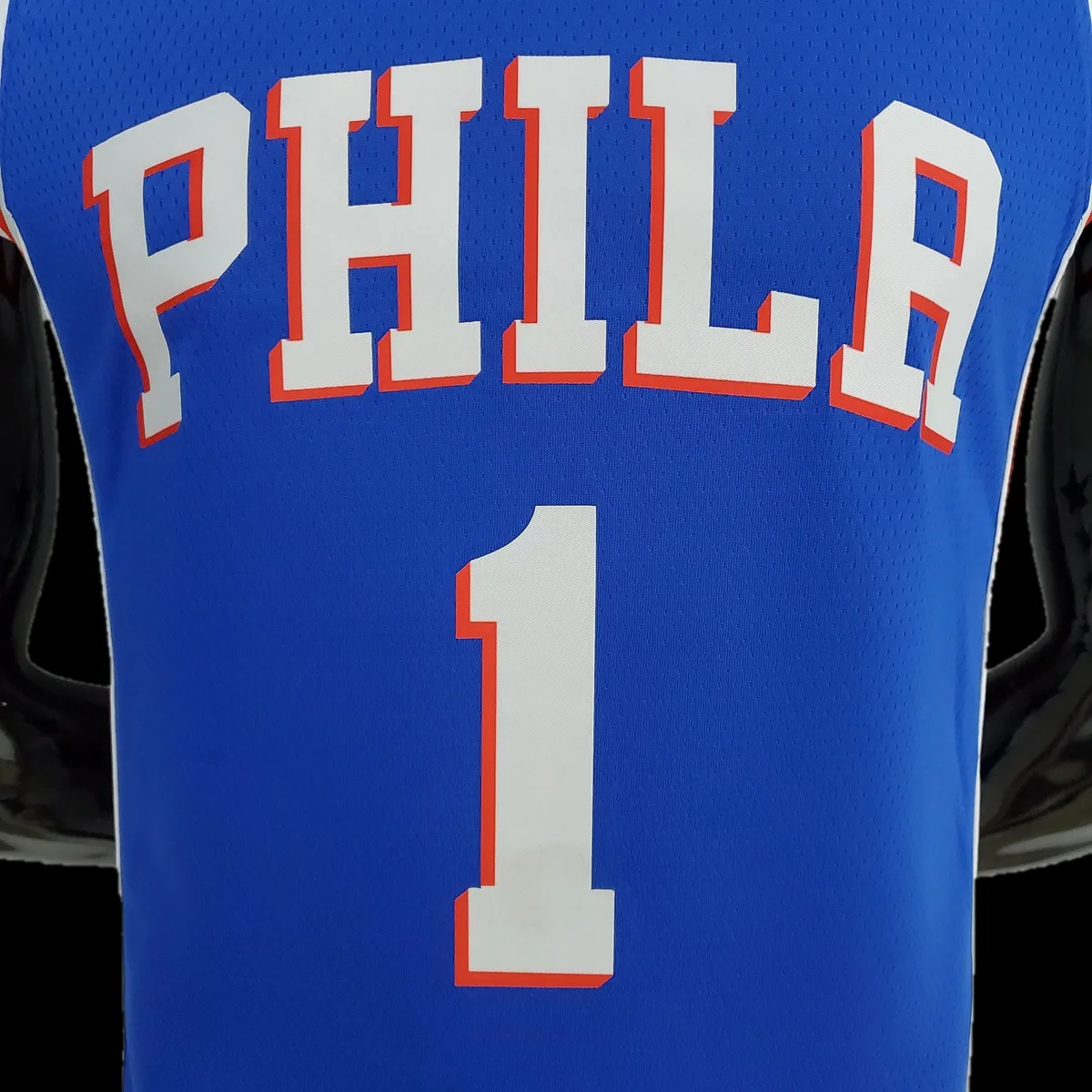 75th Anniversary Philadelphia 76ers HARDEN#1 Blue NBA Jersey, foto 4