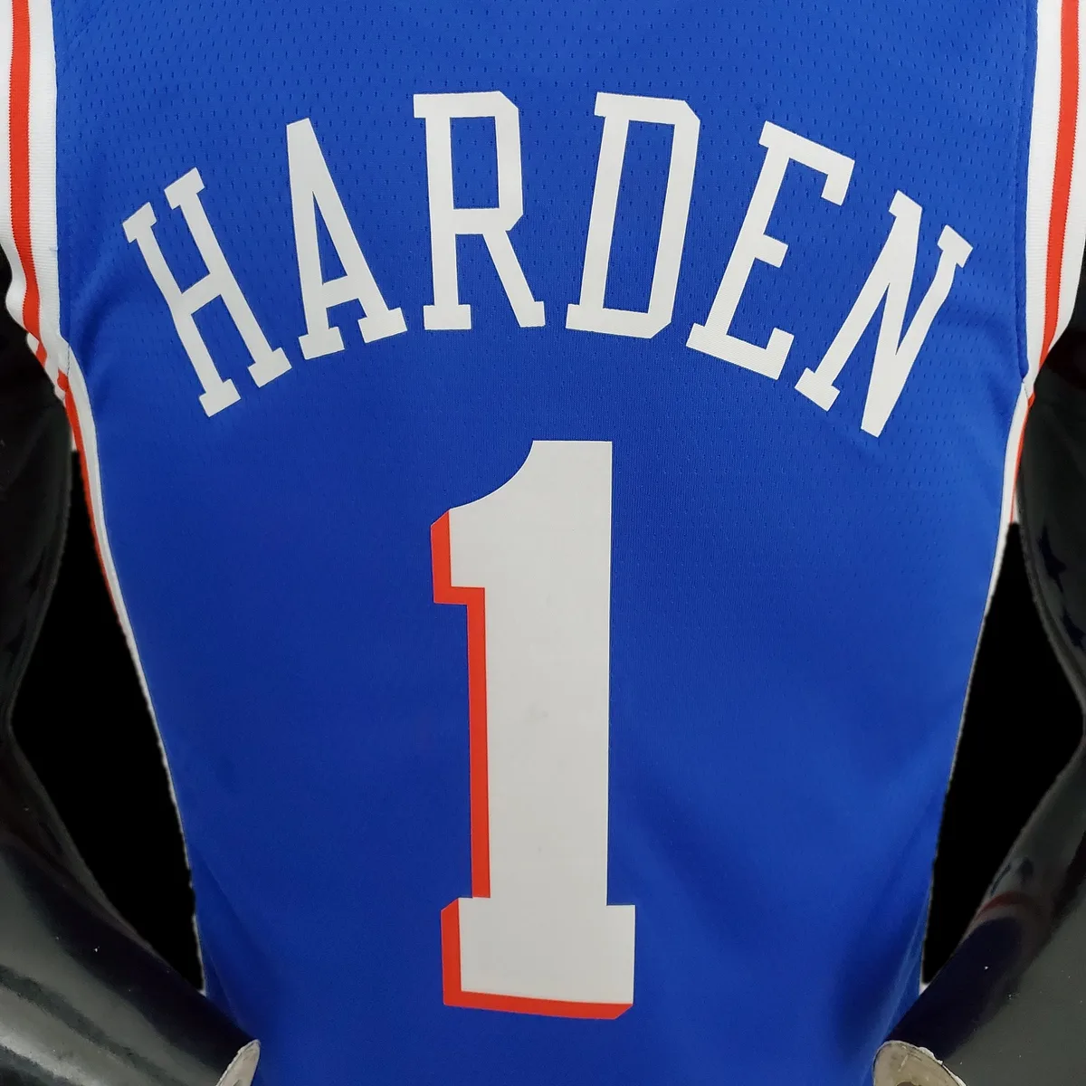 75th Anniversary Philadelphia 76ers HARDEN#1 Blue NBA Jersey, foto 5