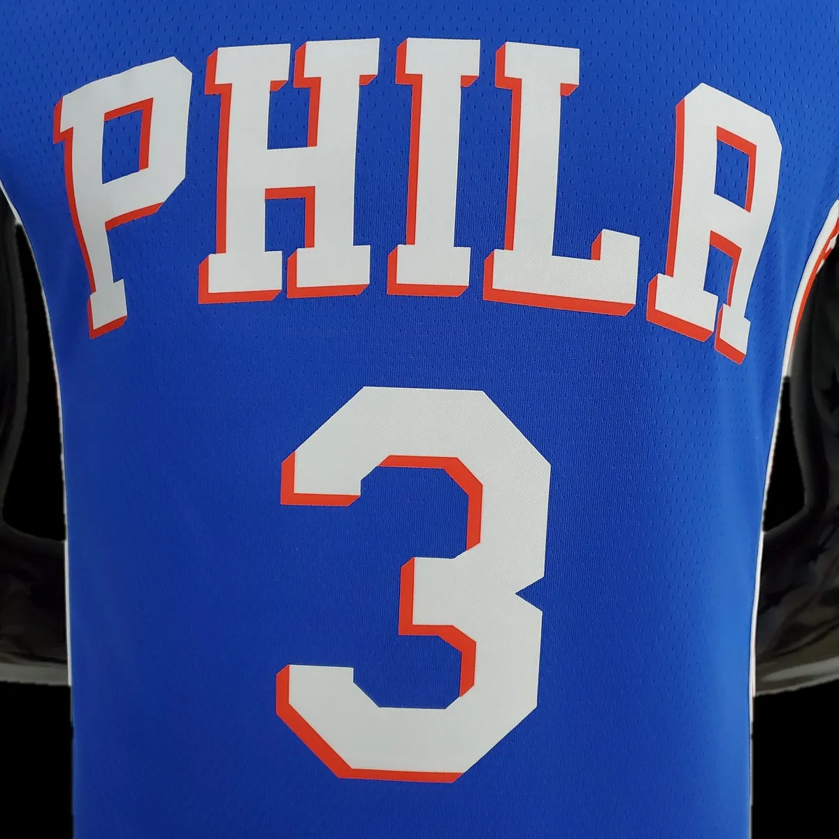 75th Anniversary Philadelphia 76ers IVERSON#3 Blue NBA Jersey S-XXL, foto 6