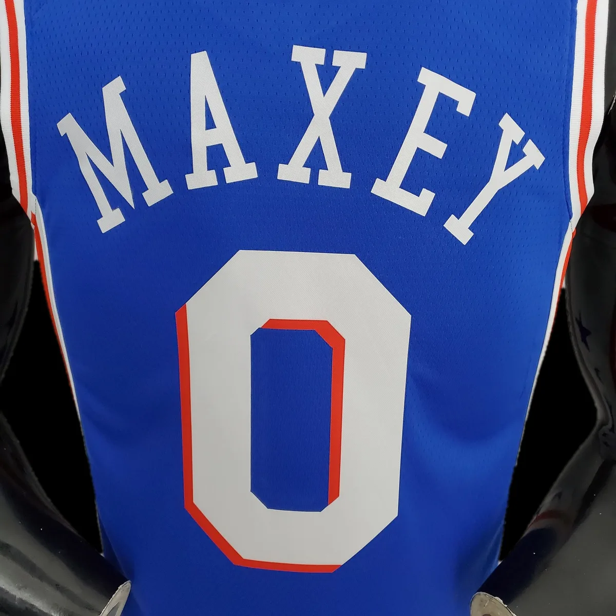 75th Anniversary Philadelphia 76ers MAXEY#0 Blue NBA Jersey, foto 2