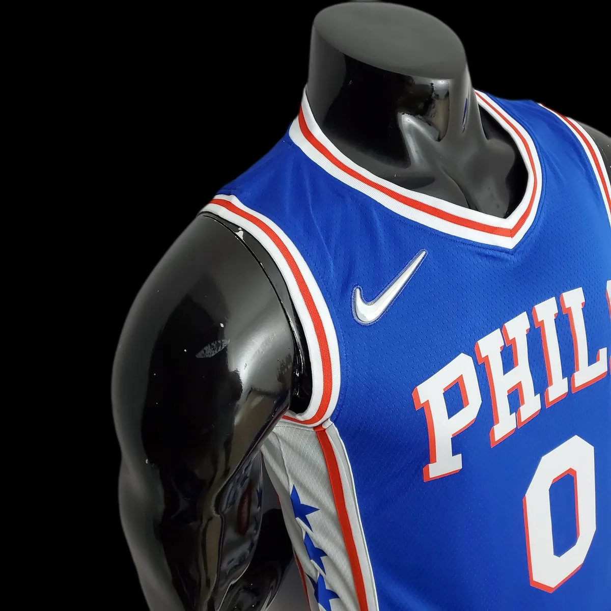 75th Anniversary Philadelphia 76ers MAXEY#0 Blue NBA Jersey, foto 5