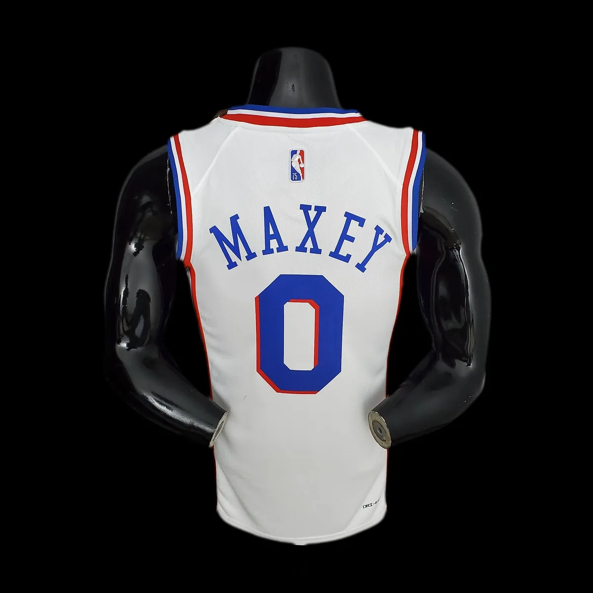 75th Anniversary Philadelphia 76ers MAXEY#0 White NBA Jersey S-XXL, foto 5