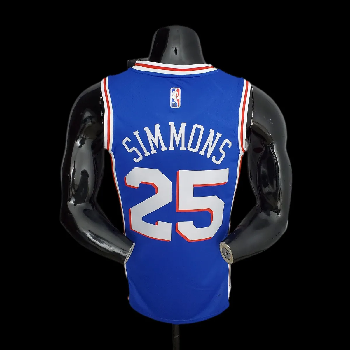 75th Anniversary Philadelphia 76ers SIMMONS#25 Blue NBA Jersey S-XXL, foto 5