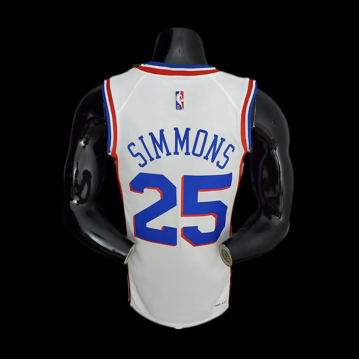 75th Anniversary Philadelphia 76ers SIMMONS#25 White NBA Jersey S-XXL, foto 3