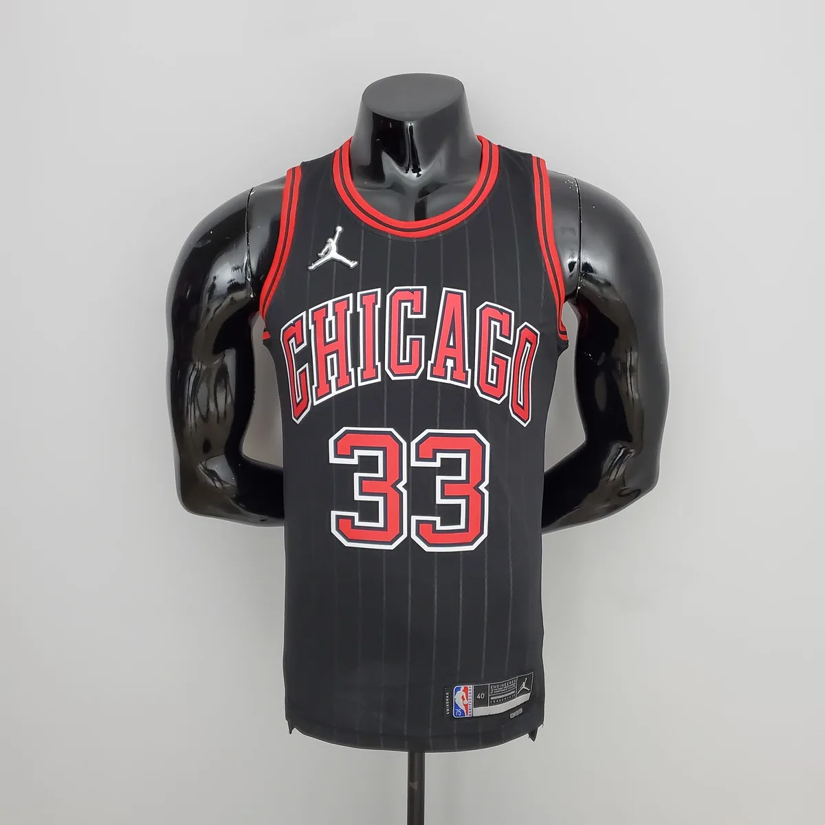 75th Anniversary Pippen#33 Bulls Flyers Black NBA Jersey, foto 1