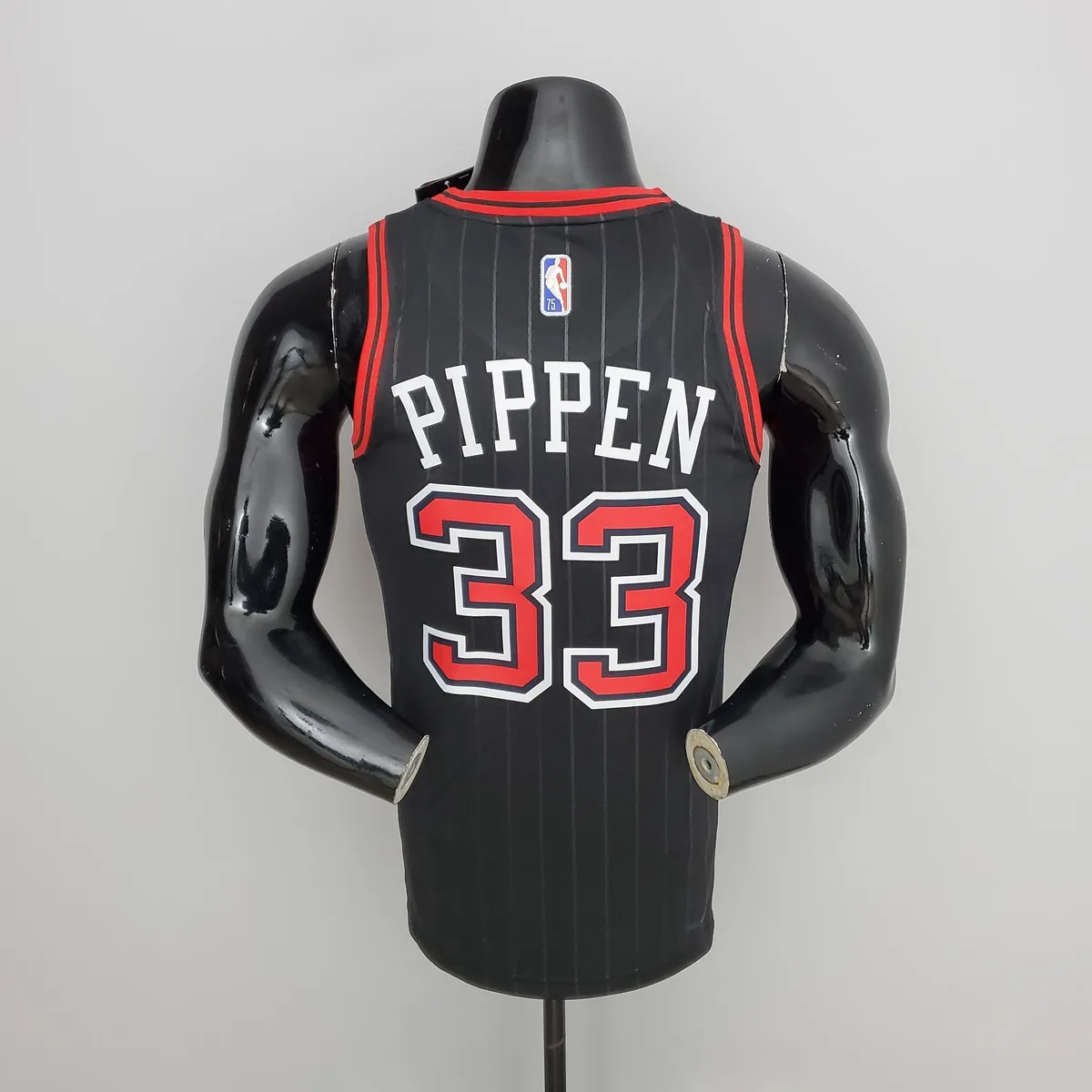 75th Anniversary Pippen#33 Bulls Flyers Black NBA Jersey, foto 2