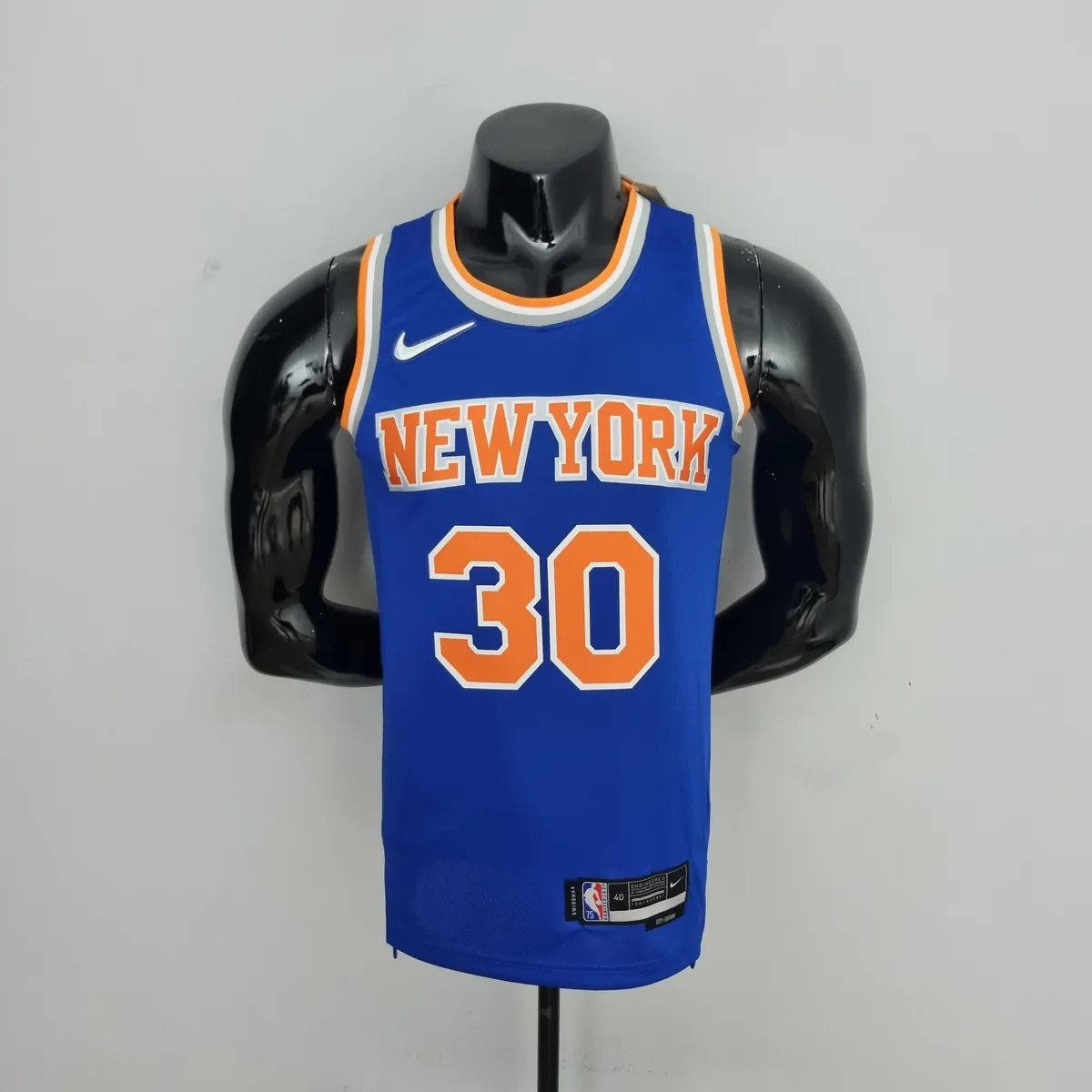 75th Anniversary Randle #30 New York Knicks Blue NBA Jersey, foto 1