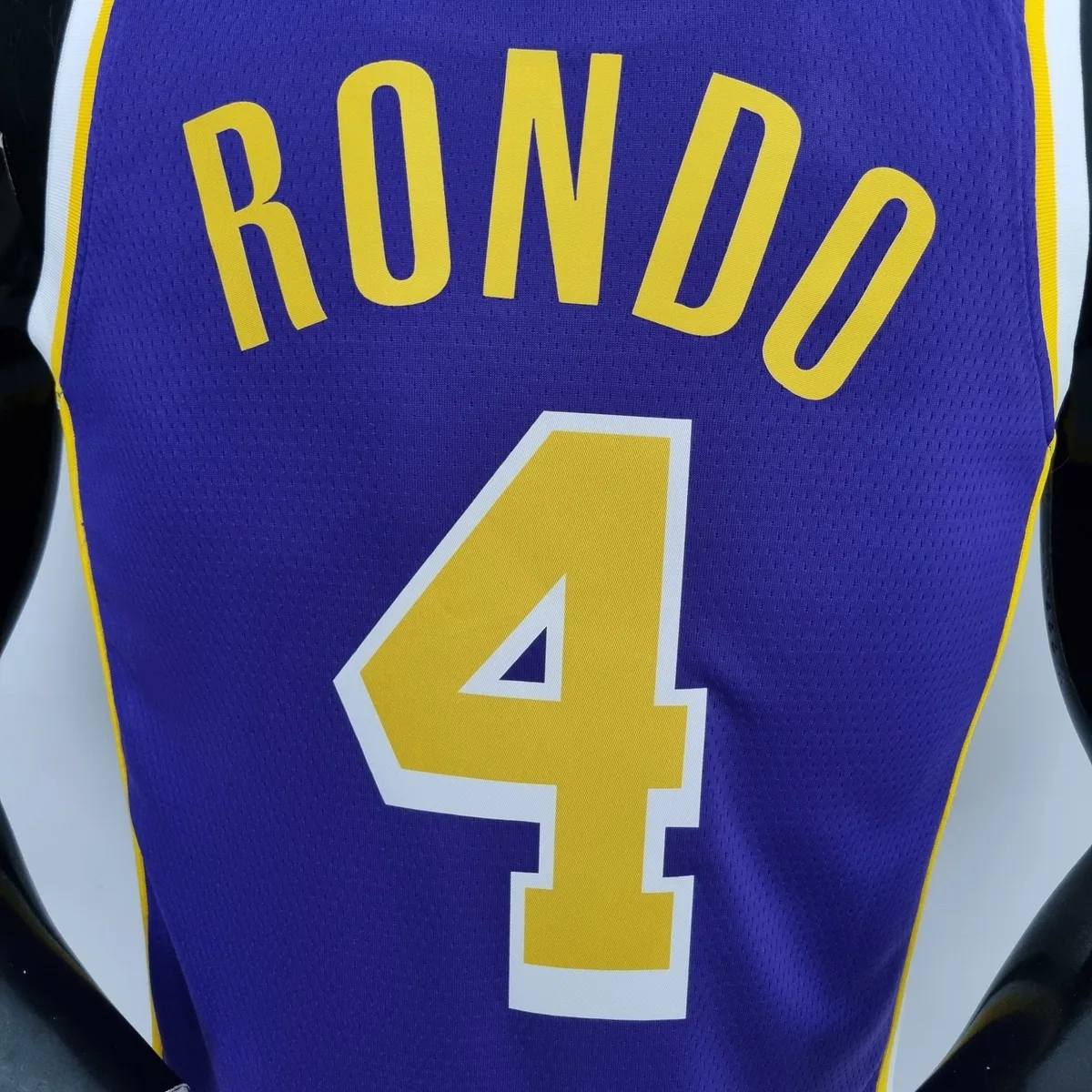 75th Anniversary Rondo #4 Los Angeles Lakers Jordan Purple NBA Jersey, foto 5