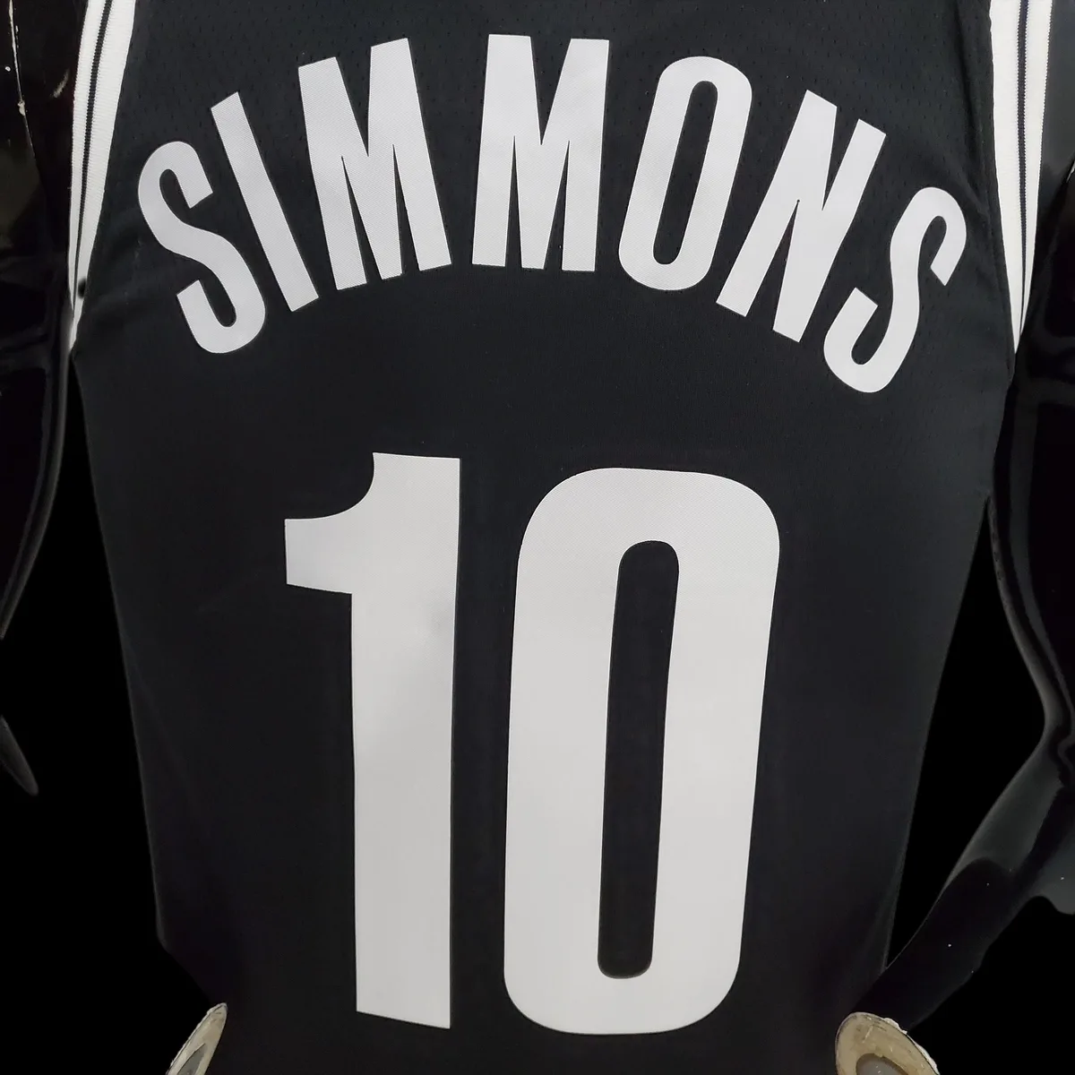 75th Anniversary Simmons #10 Nets Black NBA Jersey, foto 2