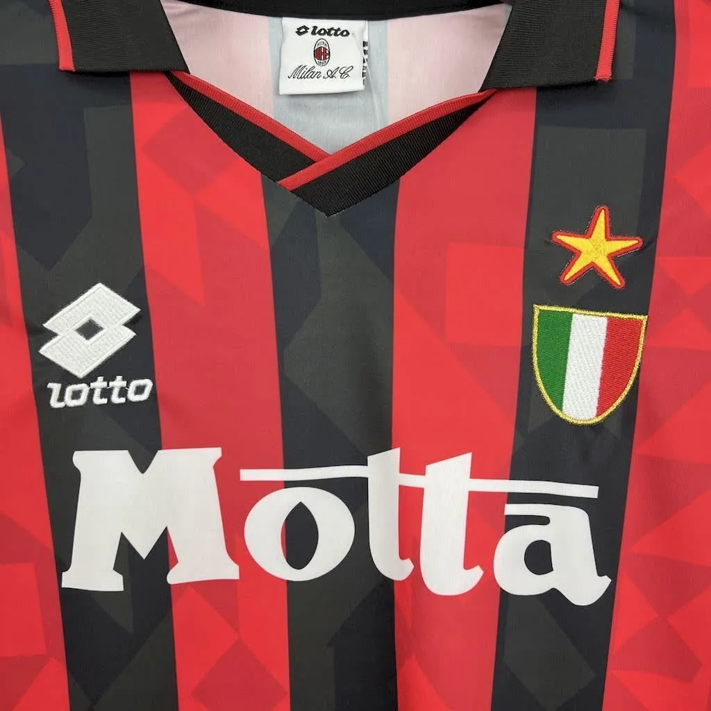 AC Milan 1993/94 Home Long Sleeves Retro Jersey, foto 4