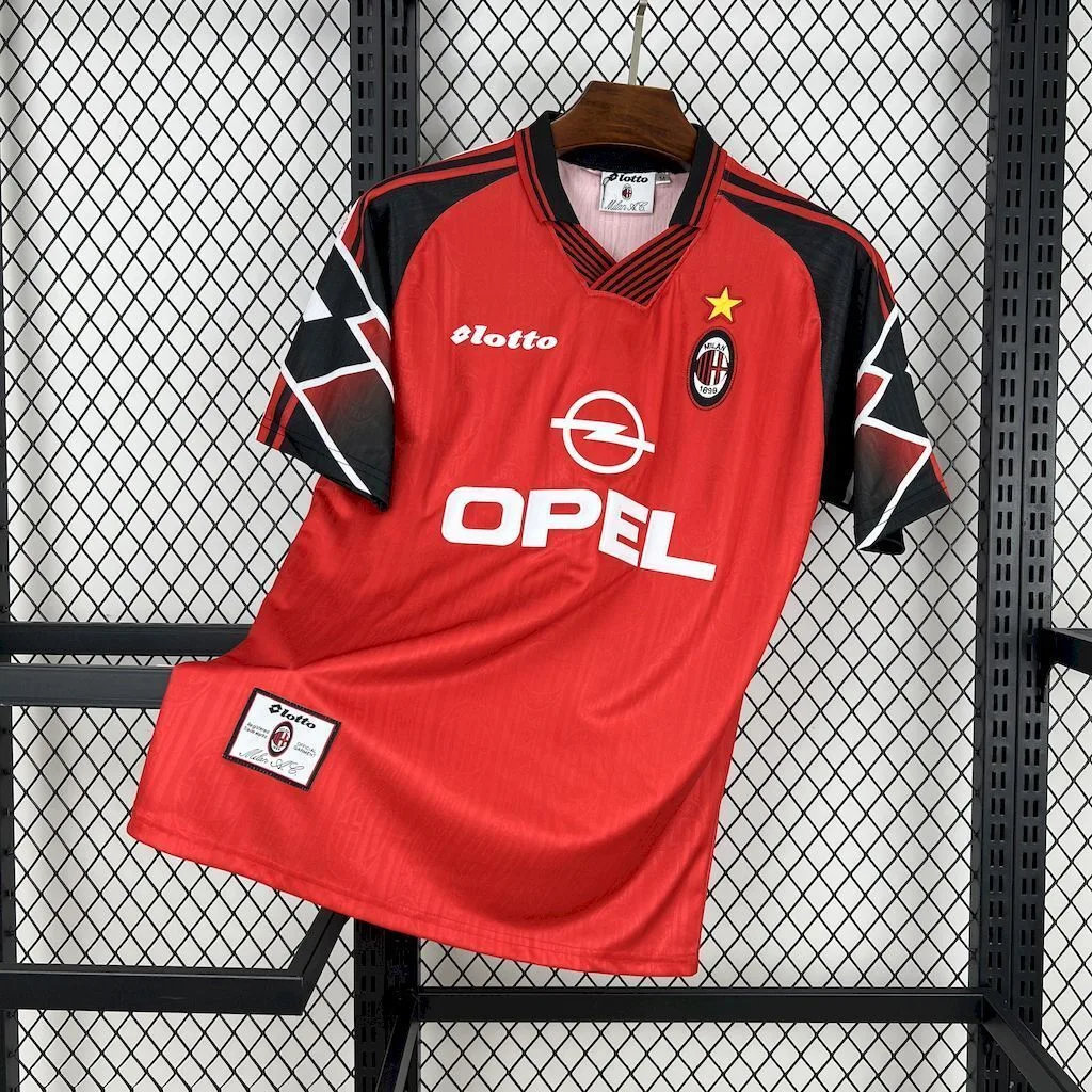 AC Milan 1998/99 Away Red Retro Jersey, foto 1