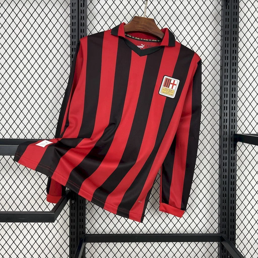 AC Milan 2024/25 125th Anniversary Edition Long Sleeves Retro Jersey, foto 1