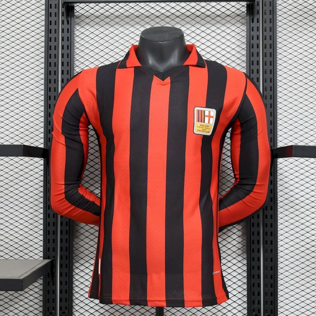 AC Milan 2024/25 125th Anniversary Edition Retro Long Sleeves Jersey Player Version, foto 1