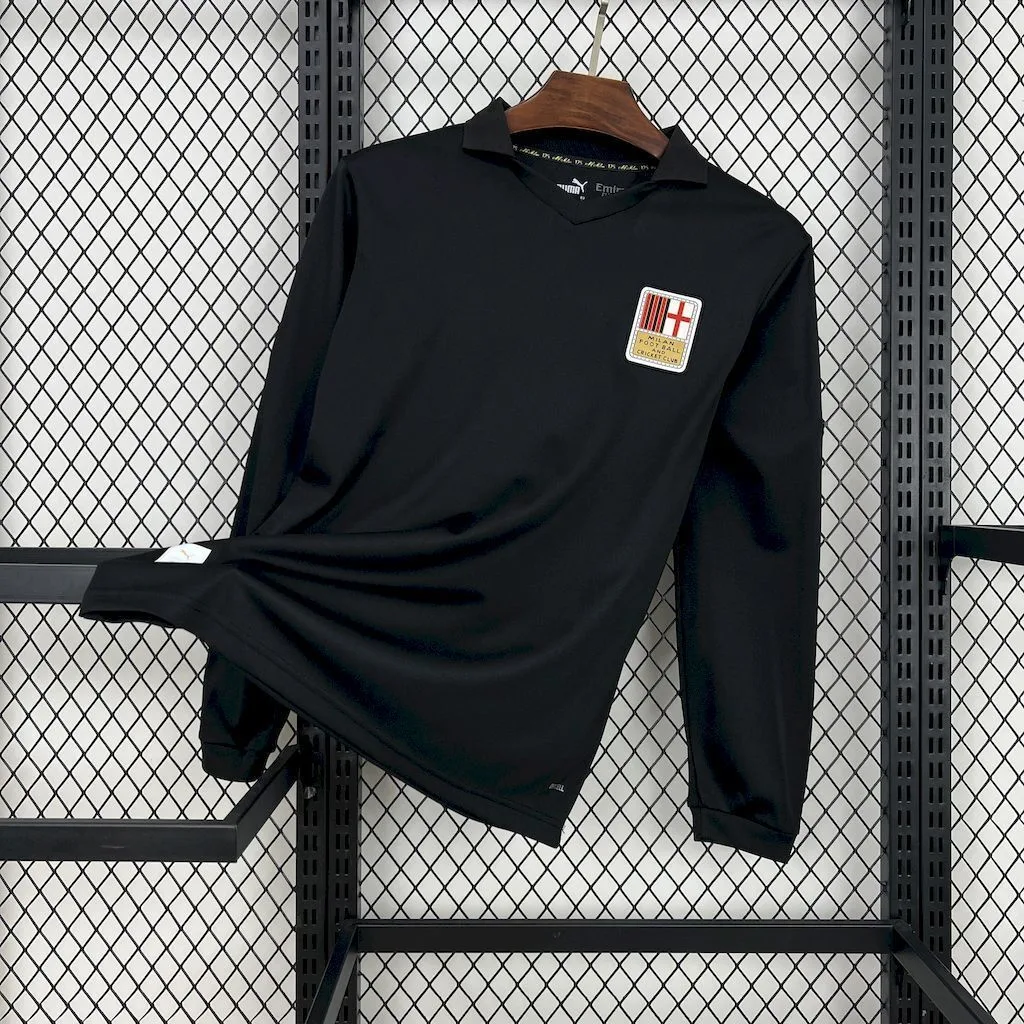 AC Milan 2024/25 125th Black goalkeeper Long Sleeves Retro Jersey, foto 1