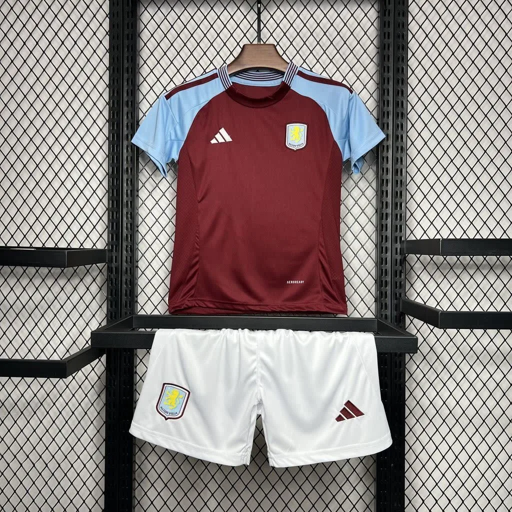 Aston Villa 2024/25 Home Kids Kit, foto 1