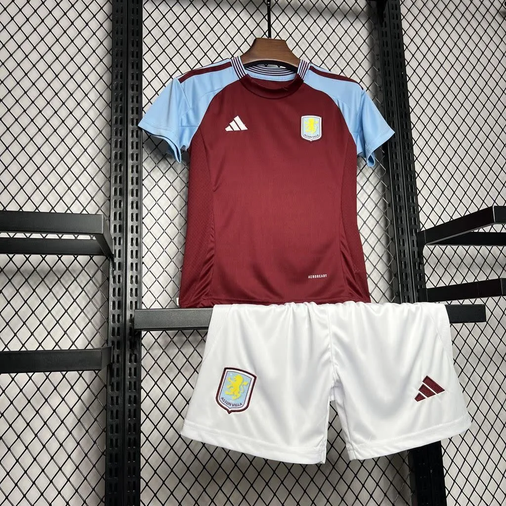 Aston Villa 2024/25 Home Kids Kit, foto 3