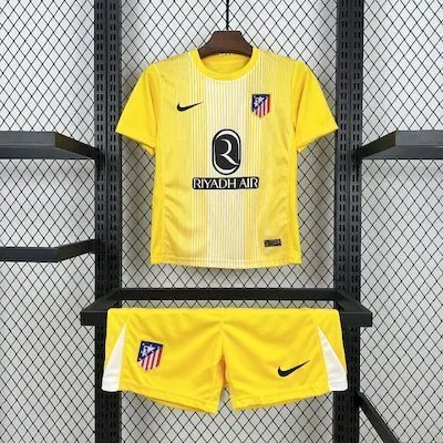 Atletico Madrid 2025/26 Yellow Goalkeeper Kids Kit, foto 1