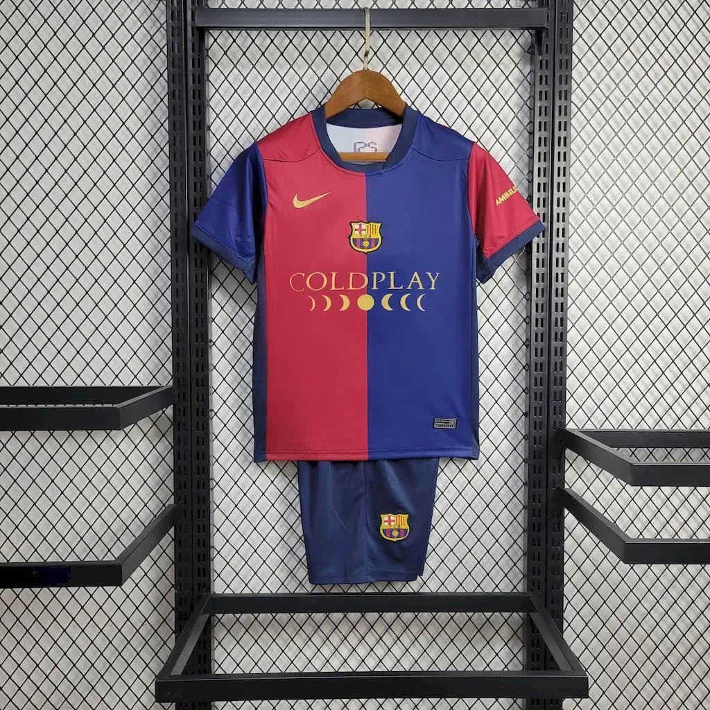 Barcelona 2024/25 Local Sponsor Coldplay Kids Kit, foto 1