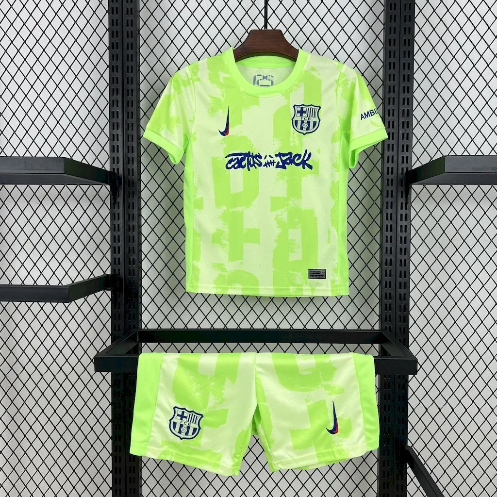 Barcelona 2024/25 Third Travis Scott Edition Kids Kit, foto 1