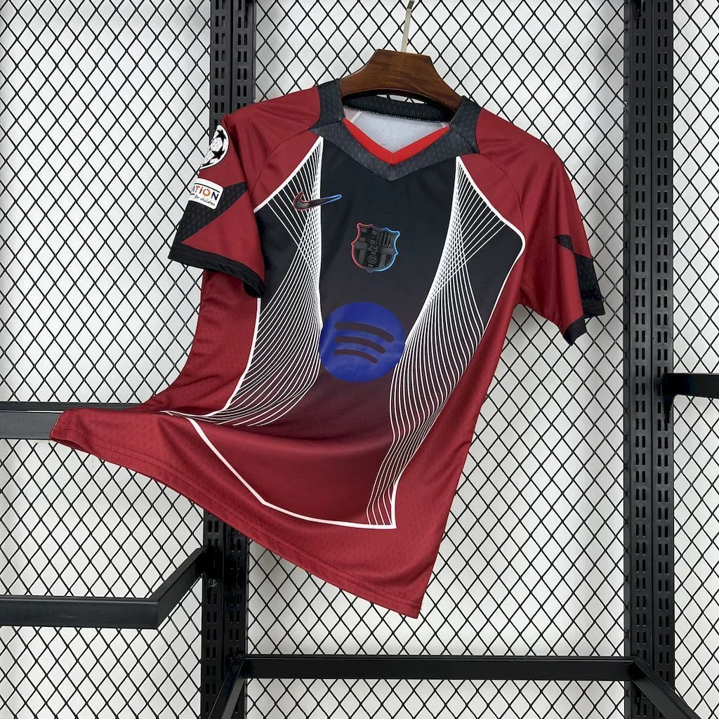 Barcelona 2025/26 Black and red special edition Jersey (With Champions League)