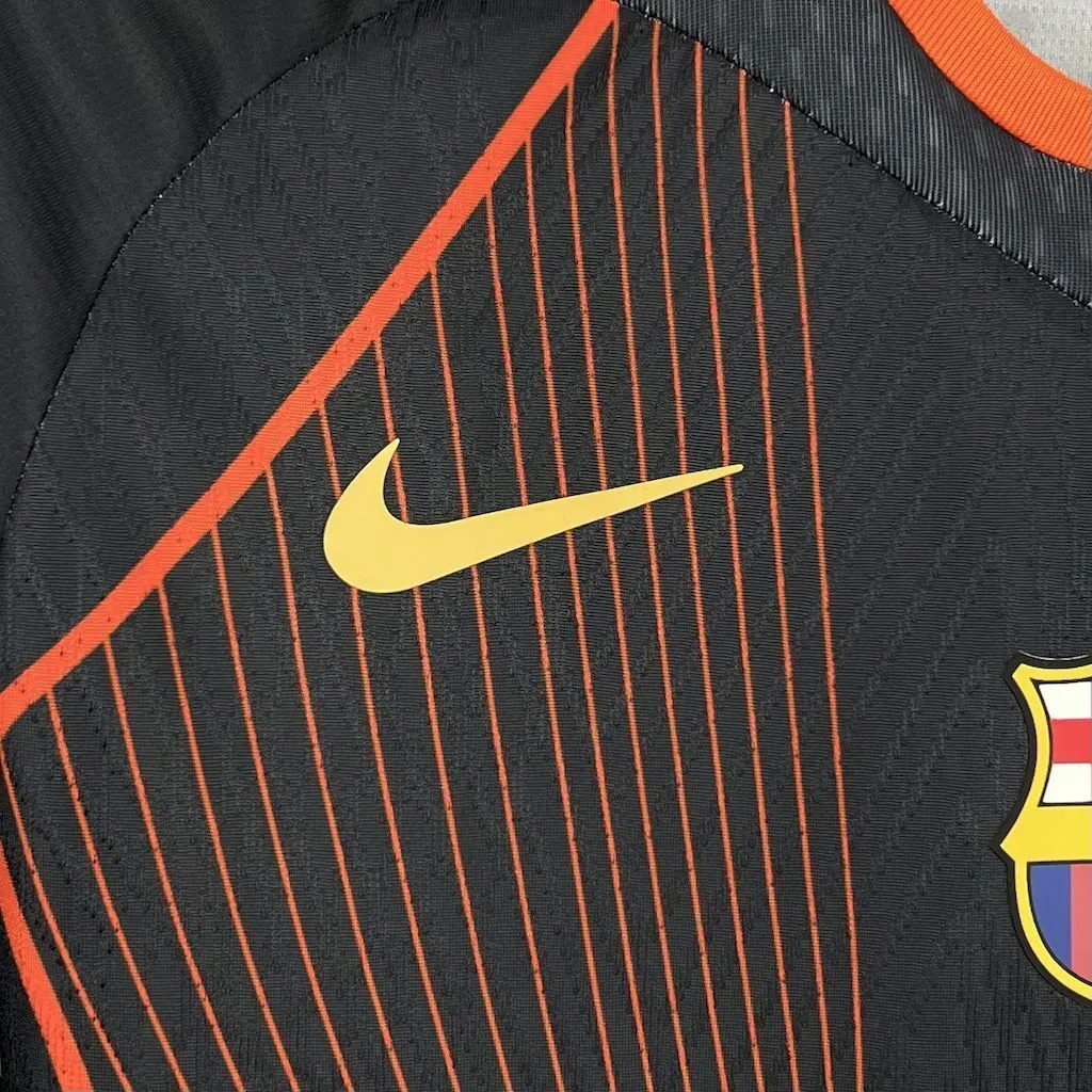Barcelona 2025/26 black orange special edition Jersey (With Champions League), foto 5