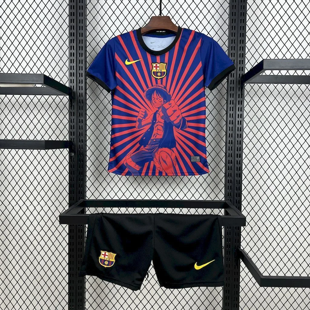 Barcelona 2025/26 ワンピース-モンキー・D・ルフィ Kids Kit, foto 1