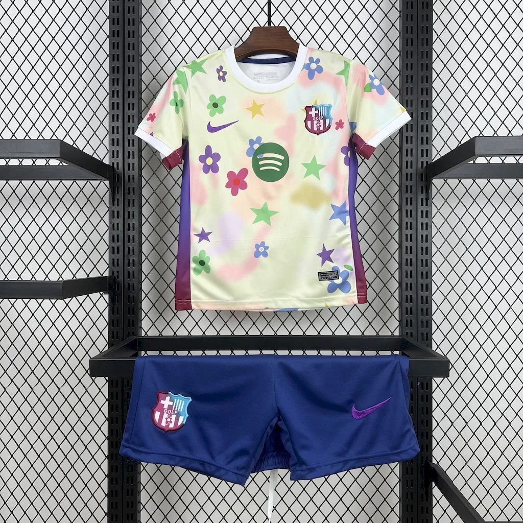 Barcelona 2025/26 Flower Special Edition Kids Kit, foto 1