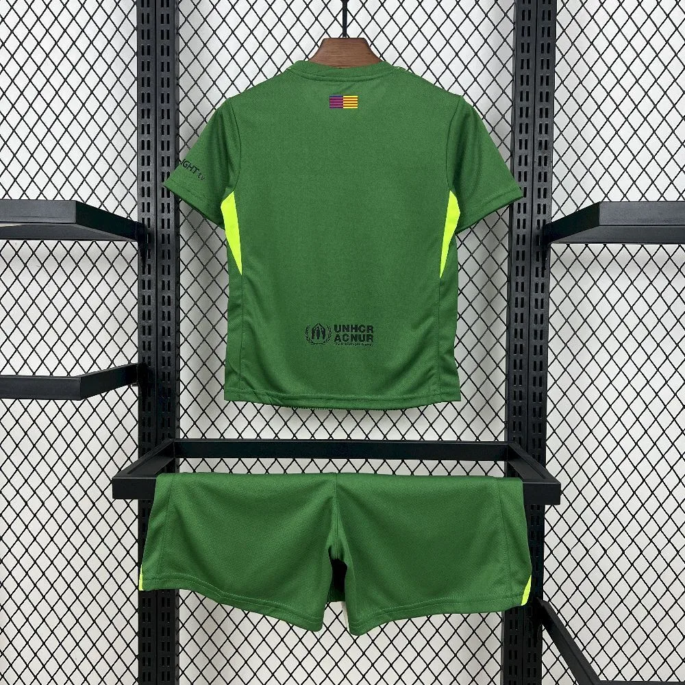 Barcelona 2025/26 Green Goalkeeper Kids Kit, foto 4