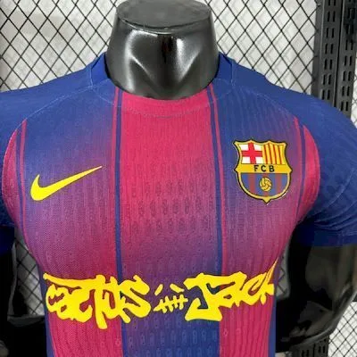 Barcelona 2025/26 Travis Scott Edition Home Jersey Player Version, foto 2