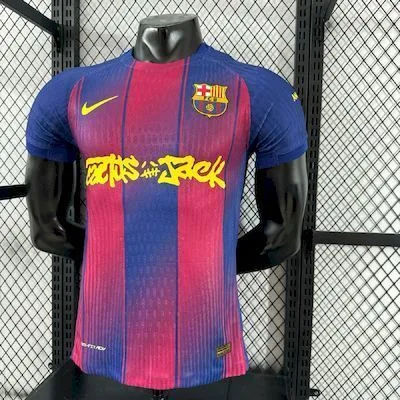 Barcelona 2025/26 Travis Scott Edition Home Jersey Player Version, foto 4
