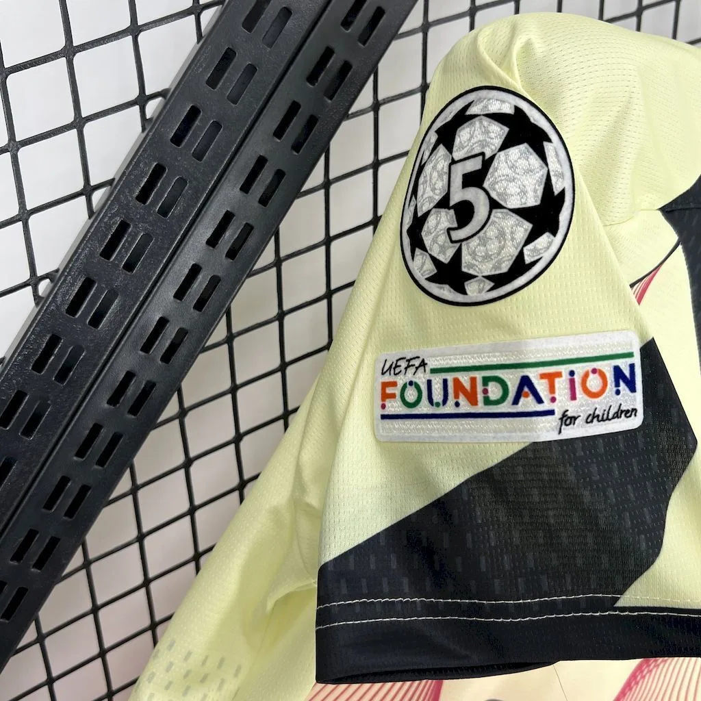 Barcelona 2025/26 yellow pink special edition Jersey (With Champions League), foto 3