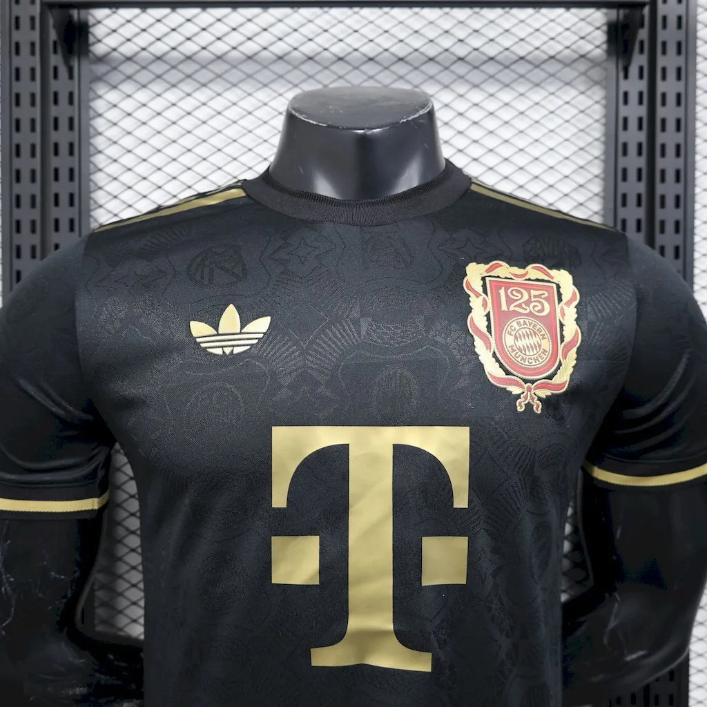 Bayern Munich 2024/25 125 Anniversary Black Jersey Player Version, foto 3