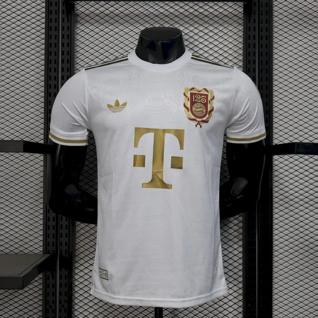 Bayern Munich 2024/25 125 Anniversary White Jersey Player Version, foto 1