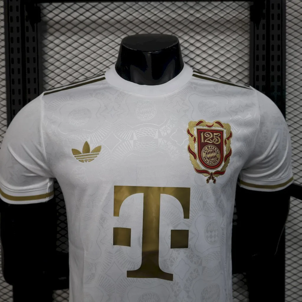 Bayern Munich 2024/25 125 Anniversary White Jersey Player Version, foto 5