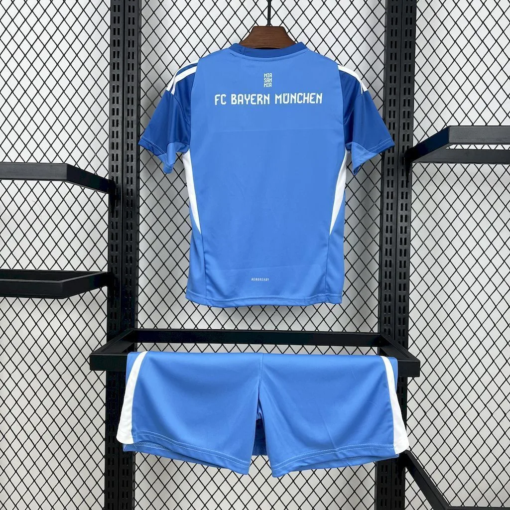 Bayern Munich 2025/26 Blue Goalkeeper Kids Kit, foto 4